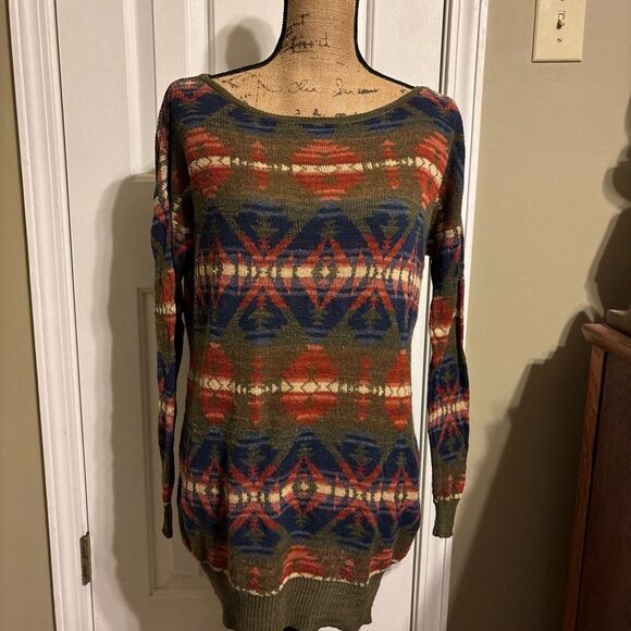 Ralph Lauren Sweaters - Ralph Lauren vintage Denim and Supply Aztec pattern Knit Sweater small
